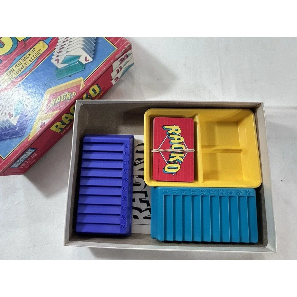 RACK-O 1992 Card Game Parker Brothers PB #40073 Vintage Games Complete Pre-Owned